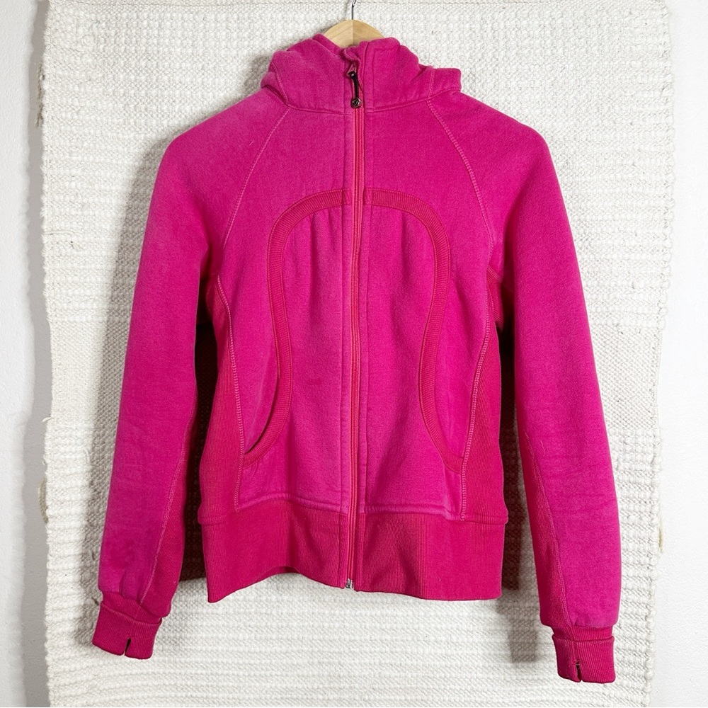 LULULEMON hot pink Scuba zip front jacket 6